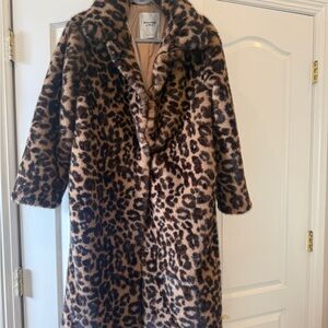 Abercrombie & Fitch Brown Leopard Teddy Jacket